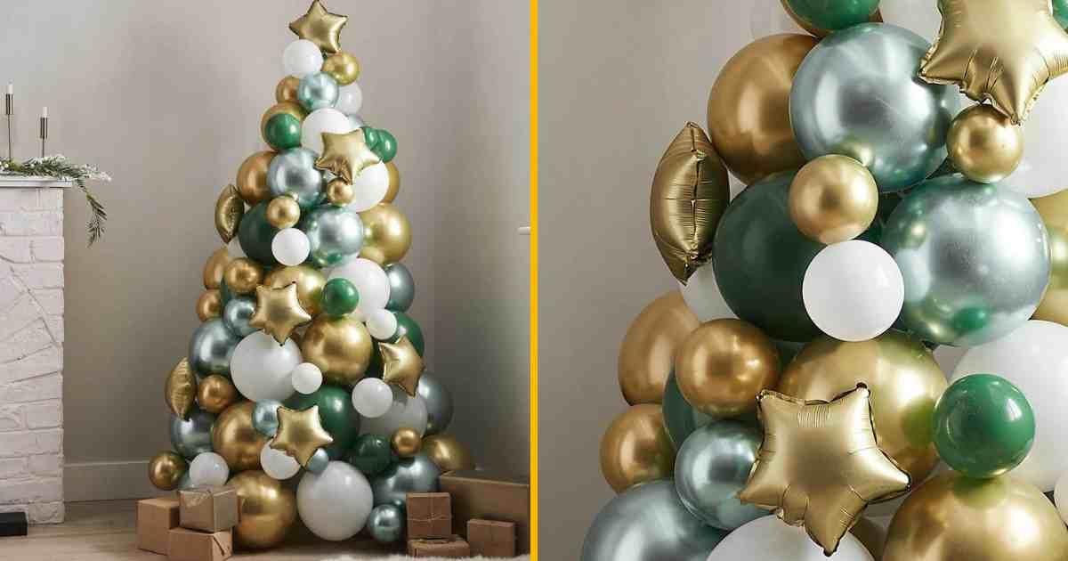 Un kit sapin de Noël en ballons, pour éviter d’avoir des épines partout